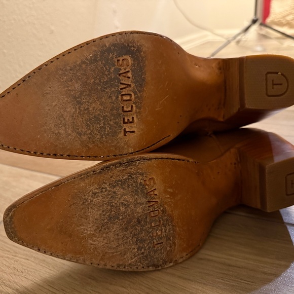 Tecovas Tan Leather Boots Daisy Size 9 - Picture 6 of 6